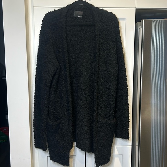 Aritzia Wilfred Free Mohair Wool Blend Oversized Open Front Cardigan Cozy Knit S - Picture 3 of 14
